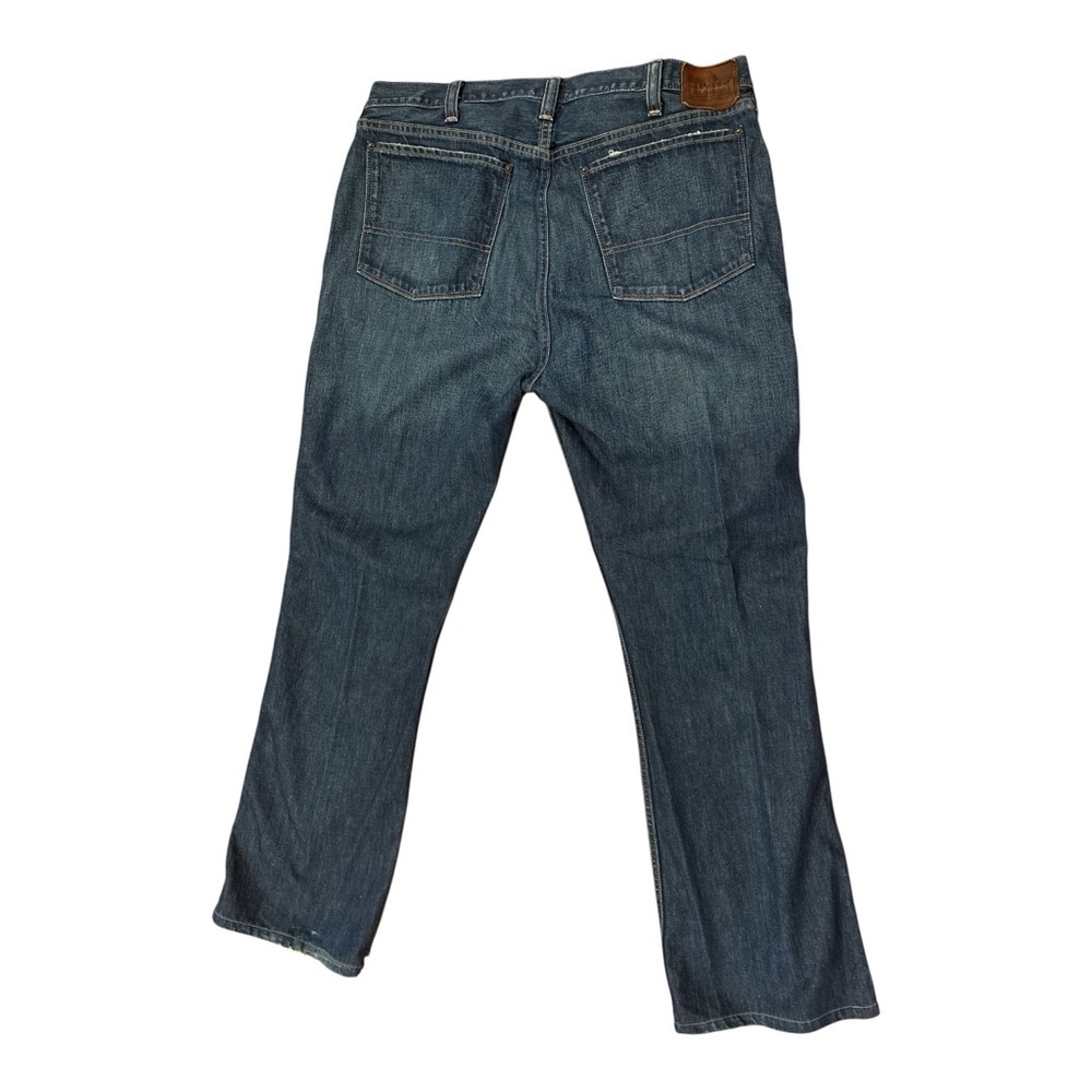 VTG POLO RALPH LAUREN DARK BLUE DISTRESSED BOOTCUT JEANS WESTERN COWBOY SZ 38W - Picture 2 of 6